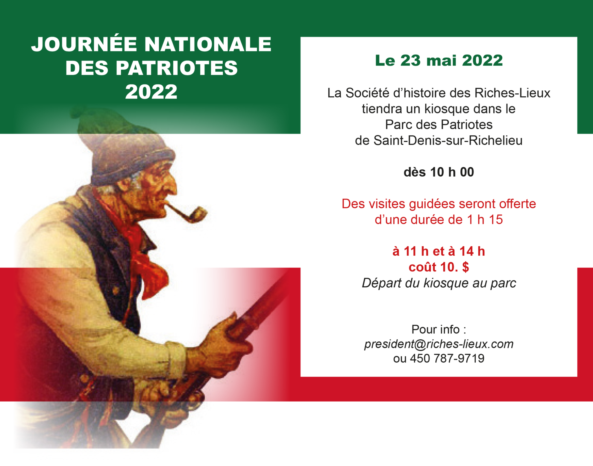 Journ E Nationale Des Patriotes Soci T D Histoire Des Riches Lieux